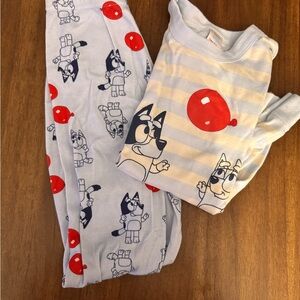 Hanna Andersson Blue and White Kids Pajama Set